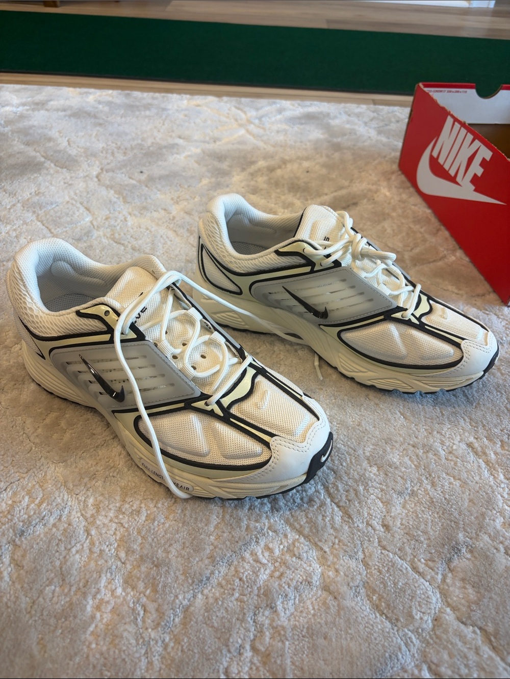 New Nike Air Pegasus Wave White and Black Trainer Sneakers
